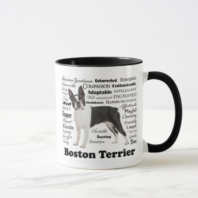 Boston Terrier Traits Mug (Right)