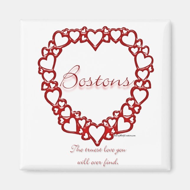 Boston Terrier True Love Magnet (Front)