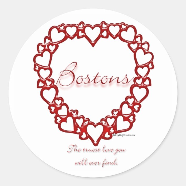 Boston Terrier True Love - Sticker (Front)