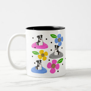 Boston Terrier Two-Tone Coffee Mug