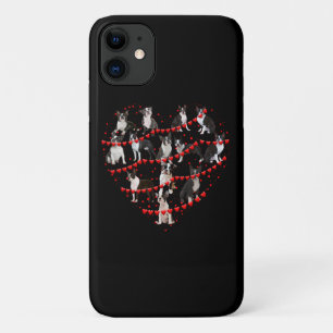 Boston Terrier Valentine's Day Red Heart iPhone 11 Case