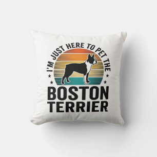 Boston Terrier Vintage Pet Lover Shirt Design_1 Cushion
