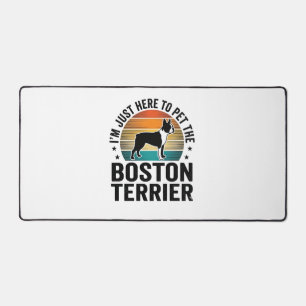 Boston Terrier Vintage Pet Lover Shirt Design_1 Desk Mat
