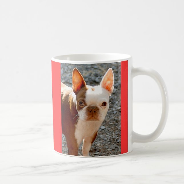 Boston Terrier w/Name Coffee Mug (Right)