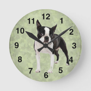 Boston Terrier Wall Clock