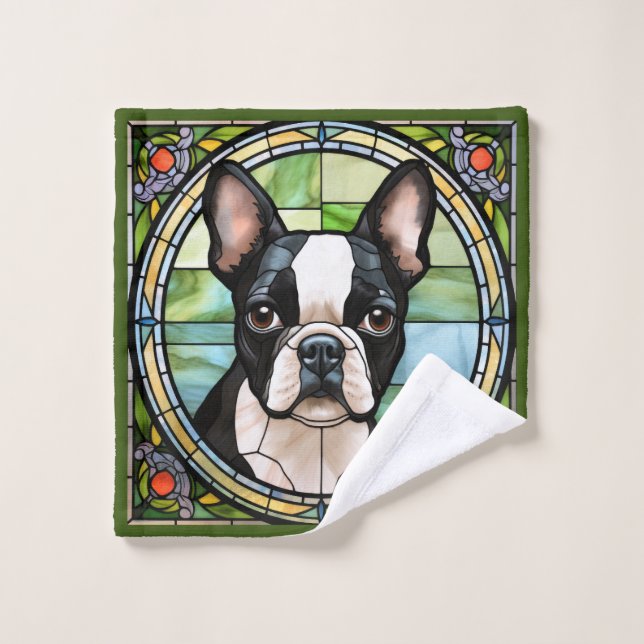 Boston Terrier Wash Cloth (Wash Cloth)