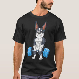 Boston Terrier Weightlifting Deadlift Men Fitness T-Shirt