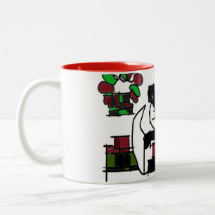 Boston terrier winter Two-Tone coffee mug