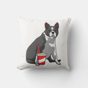 Boston Terrier with Drink Cushion