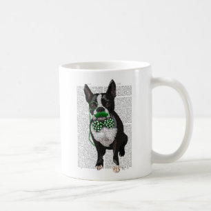 Boston Terrier With Green Moustache And Spotty 2 Coffee Mug