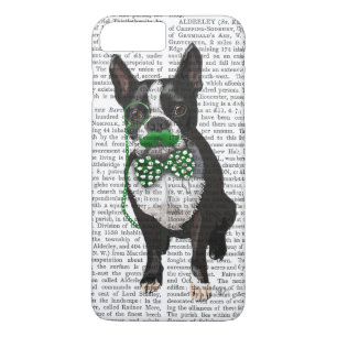 Boston Terrier With Green Moustache And Spotty iPhone 8 Plus/7 Plus Case