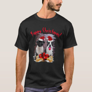 Boston Terrier Yappy Christmas Dog Mum And Dad T-Shirt