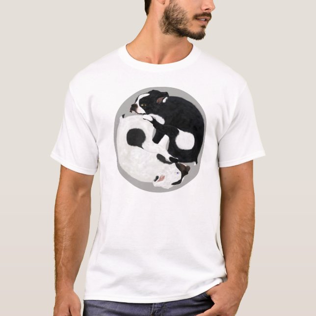Boston Terrier Yin Yang T-shirt (Front)