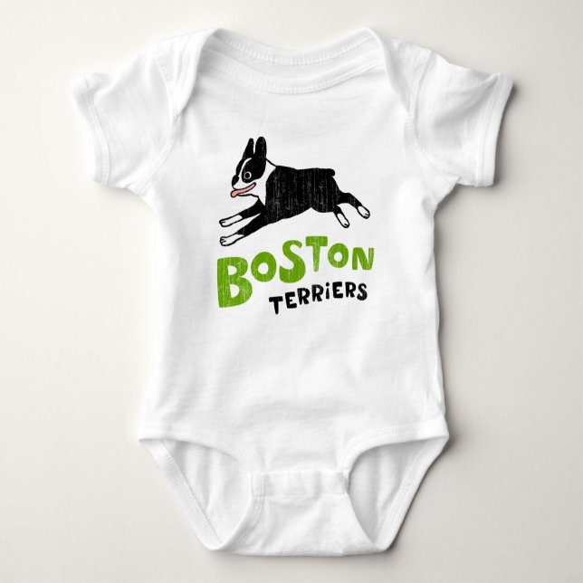 Boston Terriers Baby Bodysuit (Front)
