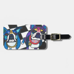 Boston Terriers by Heather Galler Luggage Tag