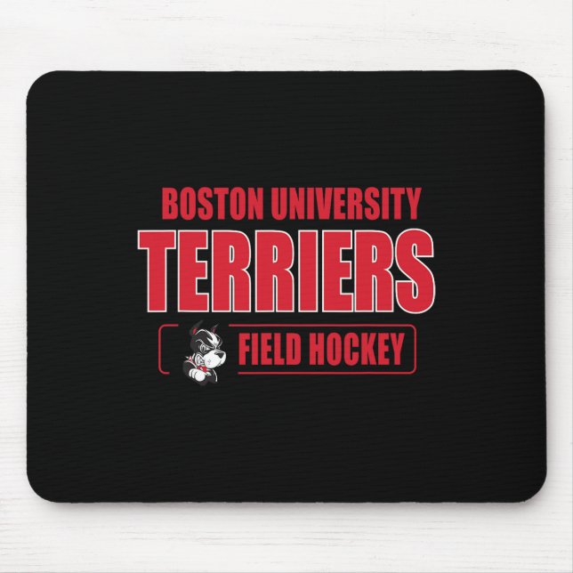 Boston Terriers Icon Script Field Hockey - Neutral Mouse Pad (Front)