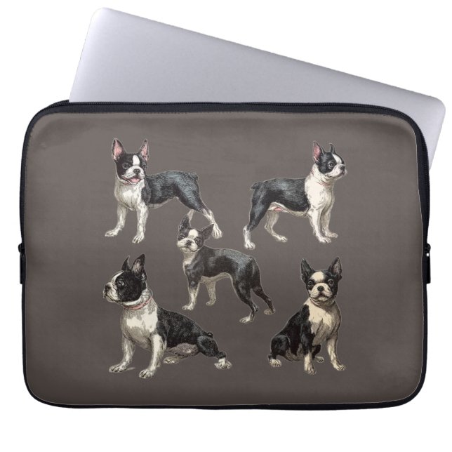 Boston Terriers Laptop Sleeve (Front)