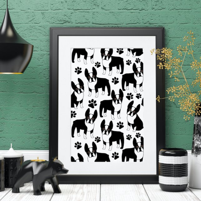Boston Terriers Paw Party Poster (Creator Uploaded)