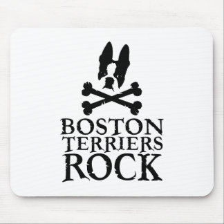 Boston Terriers Rock Mouse Pad