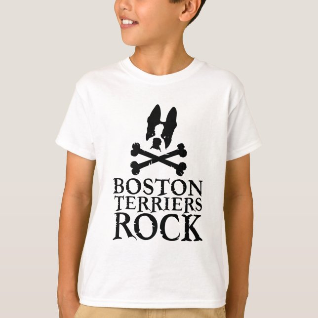 Boston Terriers Rock T-Shirt (Front)