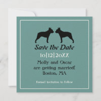 Boston Terriers Wedding Save the Date