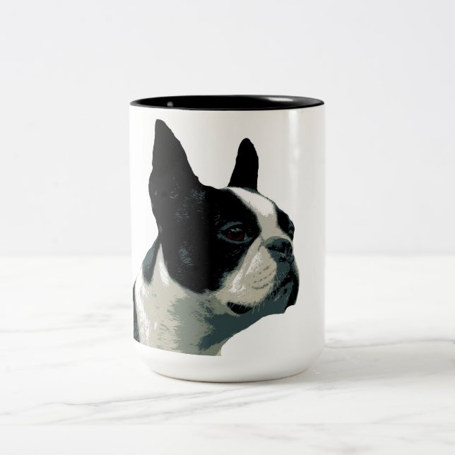 Boston Terrior Two-Tone Coffee Mug (Center)