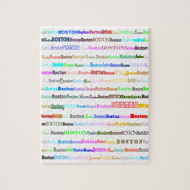 Boston Text Design II Puzzle (Vertical)