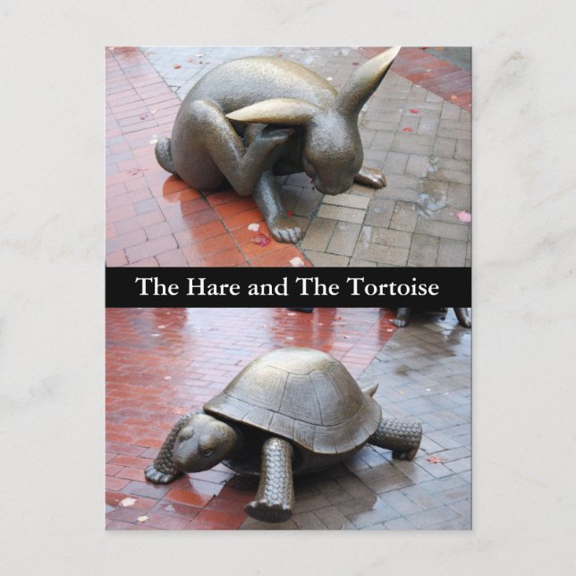 Boston - The Hare and The Tortoise Postcard (Front)