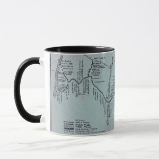 Boston to Albany Railroad Map Mug