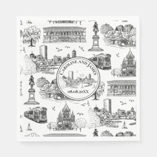 Boston Toile (Anniversary Ed.) Black/White Napkin