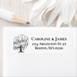 Boston Toile (Anniversary Ed.) Black/White Return Address Label