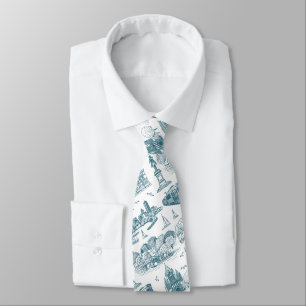 Boston Toile (Anniversary Ed.) Blue/White Tie