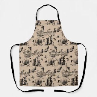 Boston Toile Apron