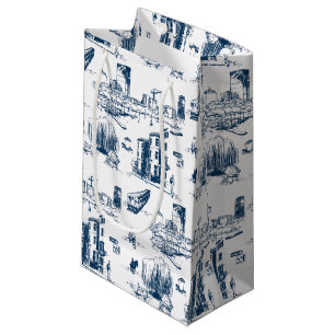 Boston Toile Navy Gift Bag