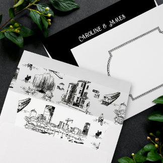 Boston Toile Personalised Envelope