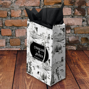 Boston Toile Personalised Wedding Gift Bag