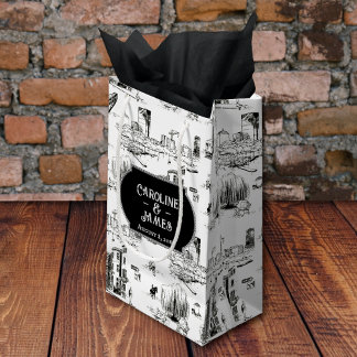 Boston Toile Personalised Wedding Gift Bag