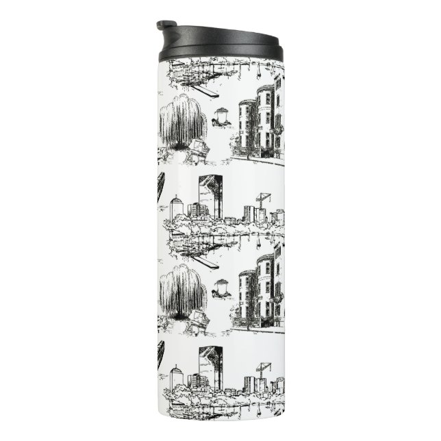 Boston Toile Thermal Tumbler (Rotated Right)