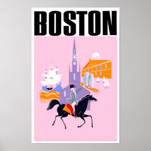 Boston travel poster