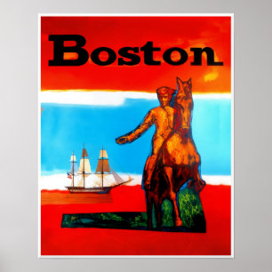 Boston travel poster