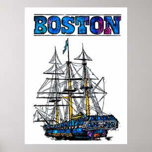 Boston travel poster 