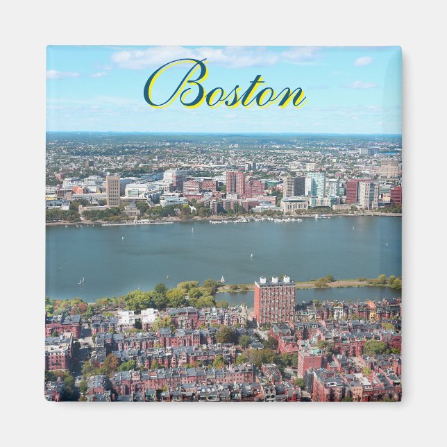 Boston, USA square magnet (Front)