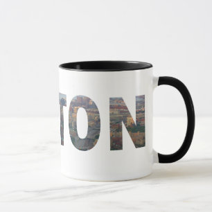 Boston view in letters. mug