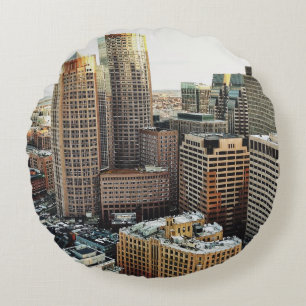 Boston view round cushion