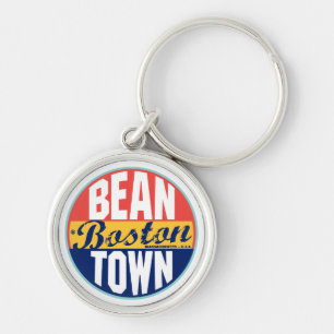 Boston Vintage Label Key Ring