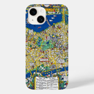 Boston vintage old city map USA america geography Case-Mate iPhone 14 Case