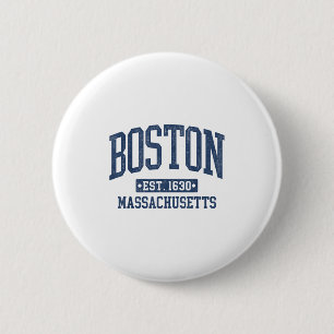 Boston Vintage Sports Design Boston Machusetts Ma 6 Cm Round Badge