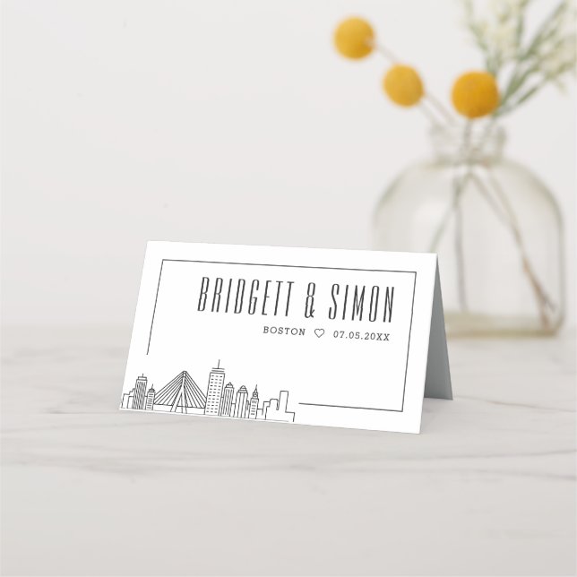 Boston Wedding | Place Table Name Cards  (Back)