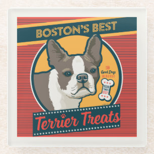 Boston's Best Terrier Treats Glass Coaster