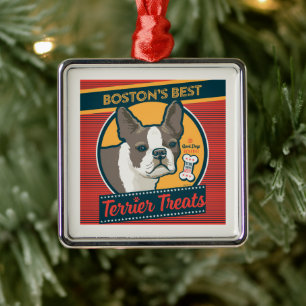 Boston's Best Terrier Treats Metal Ornament